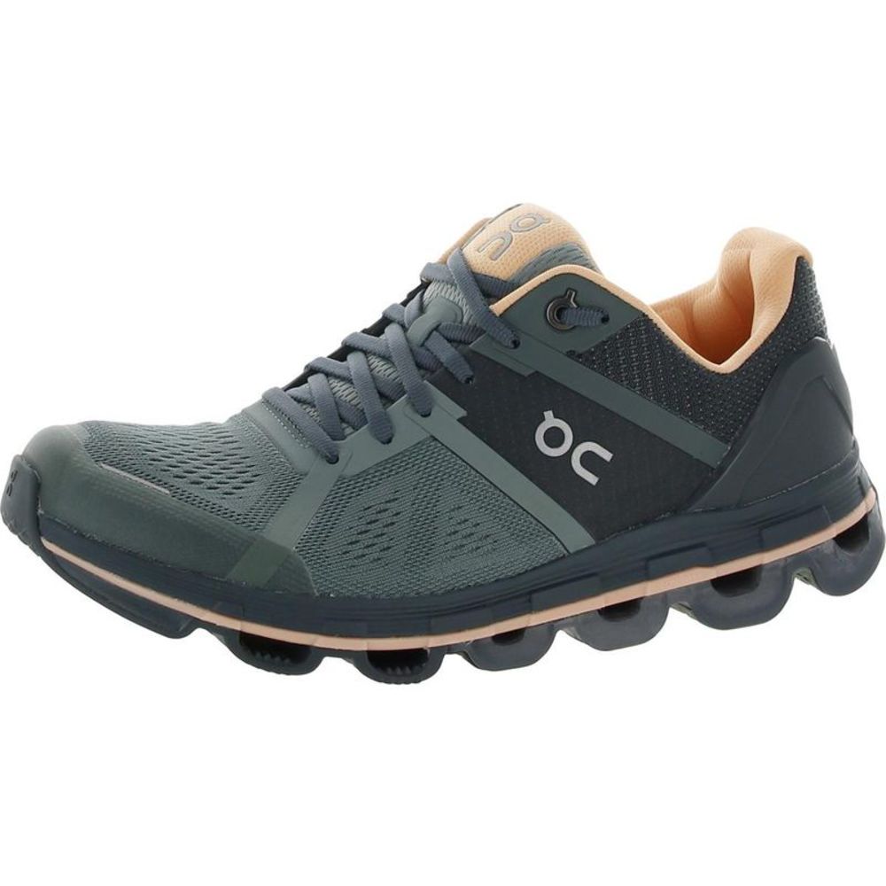 On Running Womens Cloudace Green Mesh Breathable Running Shoes Sneakers
